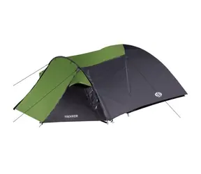 NILS Camp NC6012 Trekker grün / Touristenzelt / 4 Personen / 130+210 x 240 x 130 cm / Wassersäule: 3000 mm