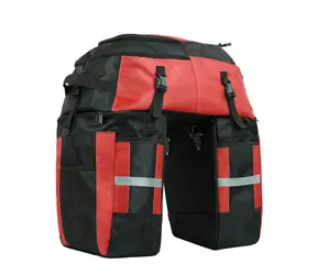 Rhinowalk E20665BR 3-in-1 Fahrradtasche für Gepäckträger, 75 l, rot