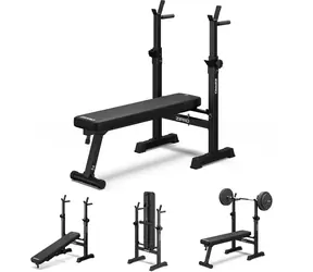 ZIPRO Core Straight Barbell Klappbank mit Kurzhanteln / Benutzerkapazität 120 kg