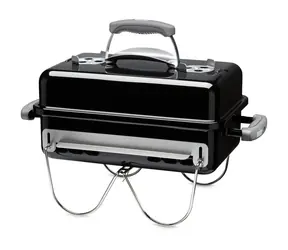 Weber 1131004 / Tragbarer Holz- und Holzkohlegrill Go-Anywhere schwarz
