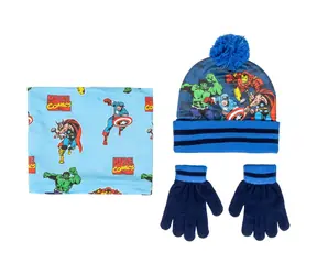 Cerdá AVENGERS Kinder-Winterset (Mütze, Halstuch und Handschuhe) 
