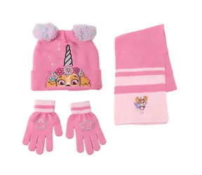 Cerdá Paw Patrol - Skye Winterset für Kinder (Mütze, Schal und Handschuhe) 