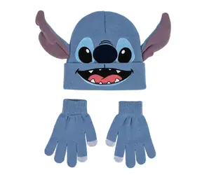 Cerdá STITCH Kinder-Winterset (Mütze & Handschuhe) 