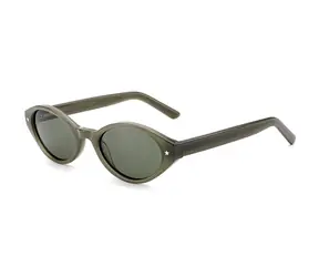 VeyRey Damen-Sonnenbrille im Cat-Eye-Stil aus Acetat, polarisiert, aestgrünes Gestell, grüne Gläser
