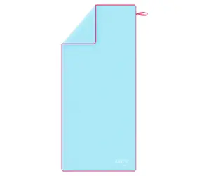 NILS aqua NAR13 Mikrofaserhandtuch hellblau/rosa
