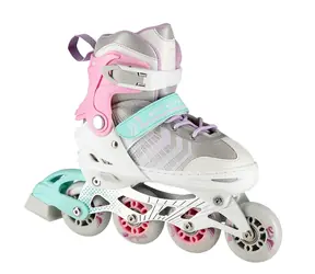 NILS Extreme NH18192 4-in-1 Schlittschuhe weiß-rosa