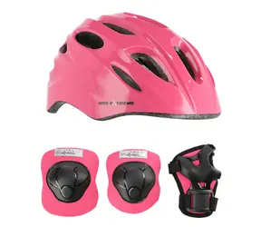 NILS Extreme MTW01+H210 Helm mit Protektoren, pink
