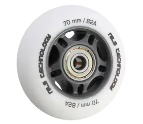 NILS Extreme PU 70x24 82A Mattrollen mit ABEC 9 Kugellagern, weiß, 4 Stück