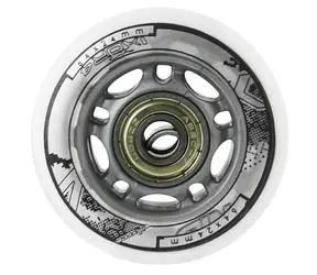 NILS Extreme White PU Rollensatz 64x24 + ABEC7 Kugellager