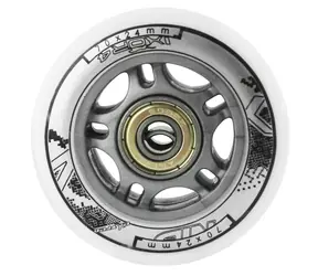 NILS Extreme Satz weißer PU-Rollen 70x24 + ABEC7-Kugellager