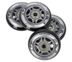 NILS Extreme Satz schwarzer PU-Rollen 70x24 + ABEC9-Kugellager