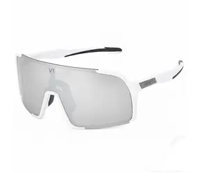 VeyRey Sportsonnenbrille Burub, weißes Gestell, silberne Gläser