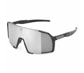 VeyRey Sportsonnenbrille Burub, schwarzes Gestell, silberne Gläser