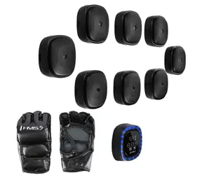 HMS TB05 Elektronische modulare Boxscheibe mit LED / Bluetooth und Boxhandschuhen (Musikboxmaschine)