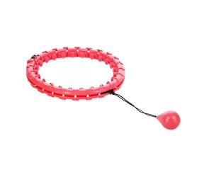 HMS FH01 Massage-Hula-Hoop-Reifen mit Gewichten, rot