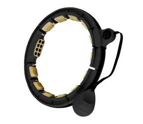 HMS HHM13 Massage-Hula-Hoop-Reifen mit Gewichten, Magneten und Zähler, schwarz