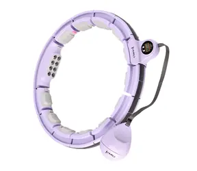 HMS HHM13 Massage-Hula-Hoop-Reifen mit Gewichten, Magneten und Zähler, lila