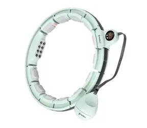 HMS HHM13 Massage-Hula-Hoop-Reifen mit Gewichten, Magneten und Zähler grün