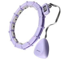 HMS HHM14 Massage-Hula-Hoop-Reifen mit Gewichten und Zähler, lila