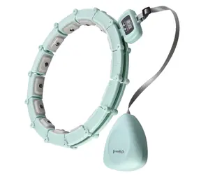 HMS HHM14 Massage-Hula-Hoop-Reifen mit Gewichten und Zähler, grün