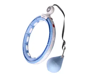 HMS HHM15 Massage-Hula-Hoop-Reifen mit Gewichten, Magneten und Zähler, blau