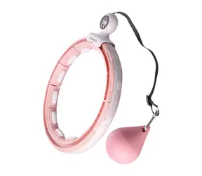 HMS HHM15 Massage-Hula-Hoop-Reifen mit Gewichten, Magneten und Zähler, pink