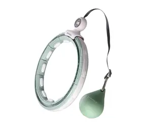 HMS HHM15 Massage-Hula-Hoop-Reifen mit Gewichten, Magneten und Zähler grün