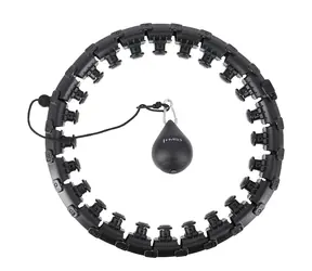HMS HHW01 Massage-Hula-Hoop-Reifen mit Gewichten, schwarz