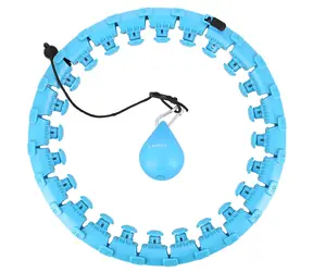 HMS HHW01 Massage-Hula-Hoop-Reifen mit Gewichten, blau