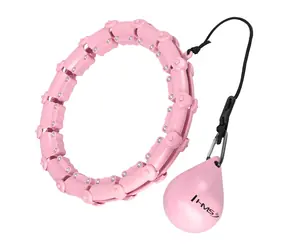 HMS HHW02 Massage-Hula-Hoop-Reifen mit Gewichten, pink