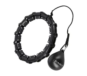 HMS HHW11 PLUS SIZE Massage-Hula-Hoop-Reifen mit Gewichten, schwarz
