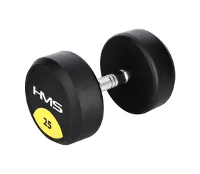 HMS HG Pro Gummierte Einhandhantel 25 kg
