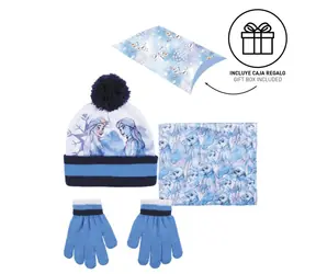 Cerdá Frozen II Kinder-Set: Hut + Halstuch + Handschuhe 