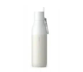 LARQ Flip Top 500ml Trinkflasche aus granitweißem Edelstahl
