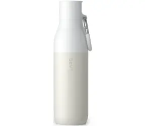 LARQ Trinkflasche mit Filter, 740 ml, Granitweiß / Edelstahl, mit Filter