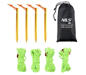 NILS CAMP Zeltpflöcke und Spannseil-Set NC1726