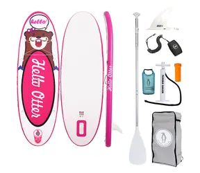 FunWater aufblasbares Paddleboard Tuxedo Sailor Kinder-SUP 240 cm pink / Zubehör / Max. Belastung 77 kg 