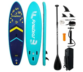 FunWater aufblasbares Paddleboard SUPFW71A 335 cm dunkelblau / Zubehör 