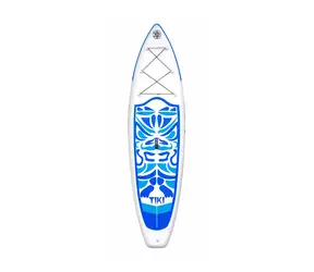 FunWater aufblasbares Paddleboard SUPFW05B Tiki 320 cm blau-weiß / Zubehör 
