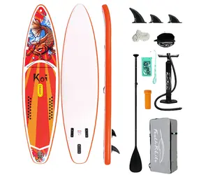 FunWater aufblasbares Paddleboard SUPFR01E Feath- R Lite Koi 350cm orange / Zubehör 