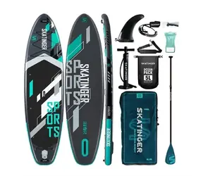 SKATINGER Aufblasbares Paddleboard Yoga SUP 350cm grau / Zubehör