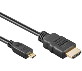 Kabel mit Ethernet, HDMI (M) - microHDMI (M) / 2m / High Speed