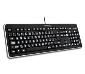 Connect IT LED CI-71 schwarz / Bürotastatur / Hintergrundbeleuchtung / CZ Layout / USB / 1,4 m 