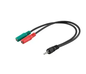 PremiumCord Adapter 4-polig 3,5 mm - 2 x Stereo 3,5 mm / M/2 x F