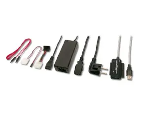 PremiumCord USB 2.0 - IDE + SATA-Adapter mit Kabel und zusätzlicher Stromquelle