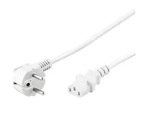 PremiumCord Netzwerkkabel 230V zum Computer 2m / weiß