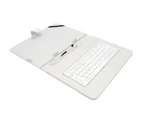 Airen AiTab Leather Case 4 Ledertasche für 10" Tablet weiß / mit USB-Tastatur / CZ / SK