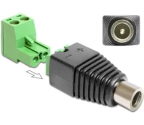 DeLock Adapter DC 2,1 x 5,5 mm Buchse auf Terminalblock 2 Pins 2-teilig
