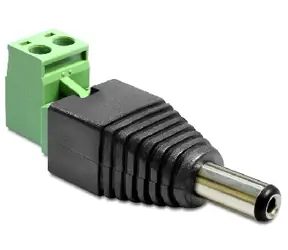 DeLock Adapter DC 2,1 x 5,5 mm Stecker auf Klemmenblock / 2 Pins 