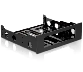 DeLock Einbaurahmen für 3,5" Geräte bis 5,25" Slot / Schwarz